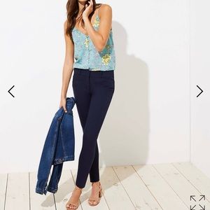 NWT Loft Marisa Navy Pants